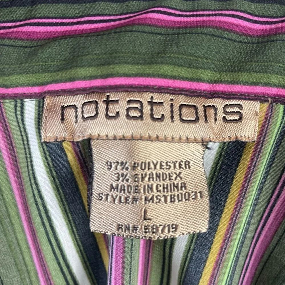 Notations Button Down Shirt Size L EUC - Picture 6 of 6
